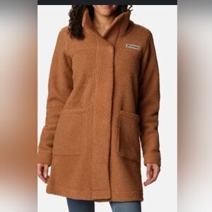 Columbia Women's Camel Brown  Teddy Jacket XXL